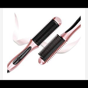 Aima Beauty Hair Straightener Brush, Ceramic Straightening Hair Brush Anti Scald
